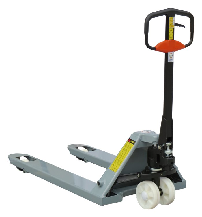 Transpaleteira manual hidráulica com rodas de nylon